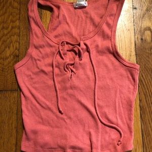 Cropped Peach Tank Top